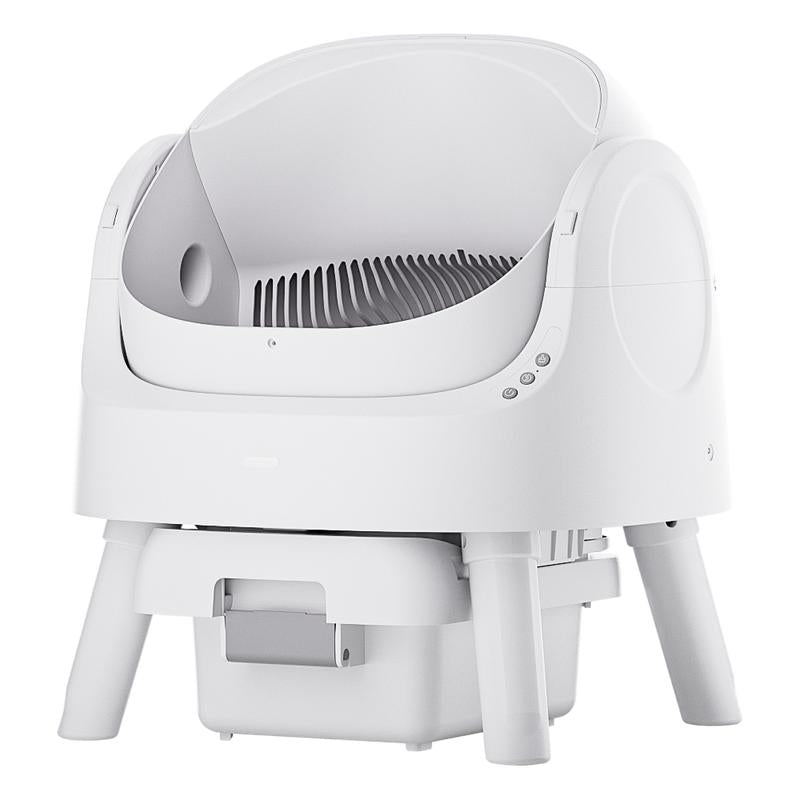 Autoscooper 11 by Petpivot Self Cleaning Cat Litter Box, Open-Top Automatic Litter Box for Multiple Cats with Safety Sensors, Includes Liner Bags and Litter Mat