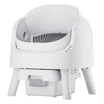 Autoscooper 11 by Petpivot Self Cleaning Cat Litter Box, Open-Top Automatic Litter Box for Multiple Cats with Safety Sensors, Includes Liner Bags and Litter Mat