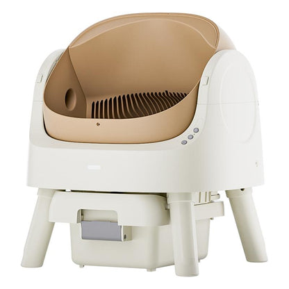 Autoscooper 11 by Petpivot Self Cleaning Cat Litter Box, Open-Top Automatic Litter Box for Multiple Cats with Safety Sensors, Includes Liner Bags and Litter Mat