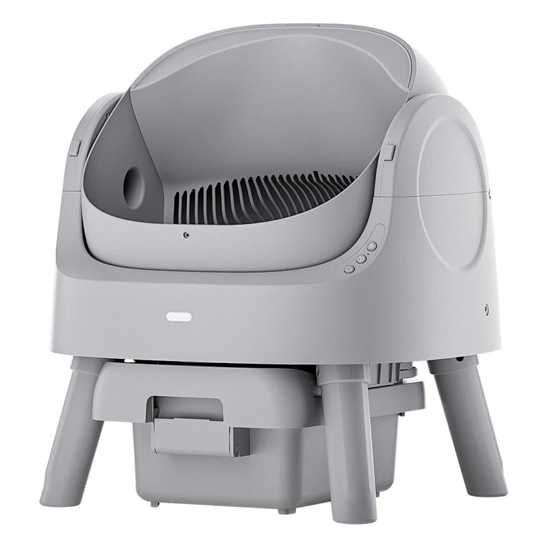 Autoscooper 11 by Petpivot Self Cleaning Cat Litter Box, Open-Top Automatic Litter Box for Multiple Cats with Safety Sensors, Includes Liner Bags and Litter Mat