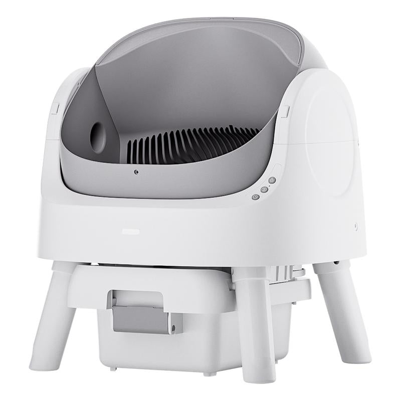 Autoscooper 11 by Petpivot Self Cleaning Cat Litter Box, Open-Top Automatic Litter Box for Multiple Cats with Safety Sensors, Includes Liner Bags and Litter Mat