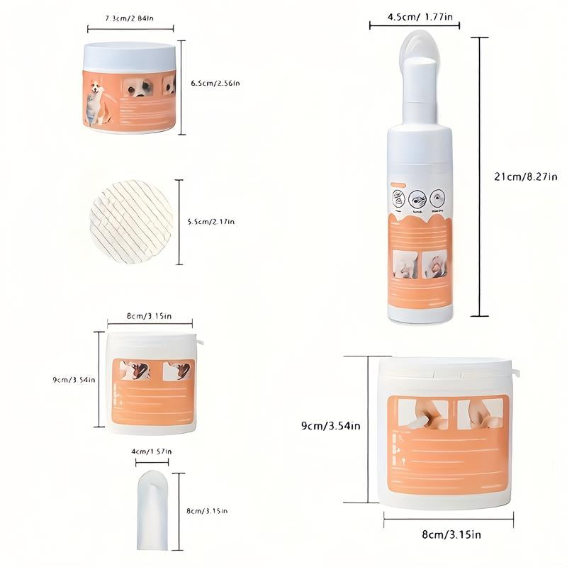 Pet Paw Cleaner, Cat and Dog Paw Care Cleaner. Eye Cleaning Wipes, Teeth Cleaning, Ear Cleaning Wipes, Pet Cleaning Kit, Dog Grooming Wipes, Hypoallergenic Dog Wipes, Paw Care Products and Face Cleaning Tool Portable Pet Paw Washer Dental and Ear Wipes