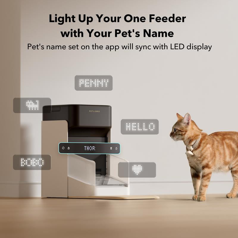 PETLIBRO RFID Automatic Cat Feeder,5G Wi-Fi Pet Feeder with 3L Capacity, App Control, and Collar Tag Sensor for 1-10 Programmable Meals