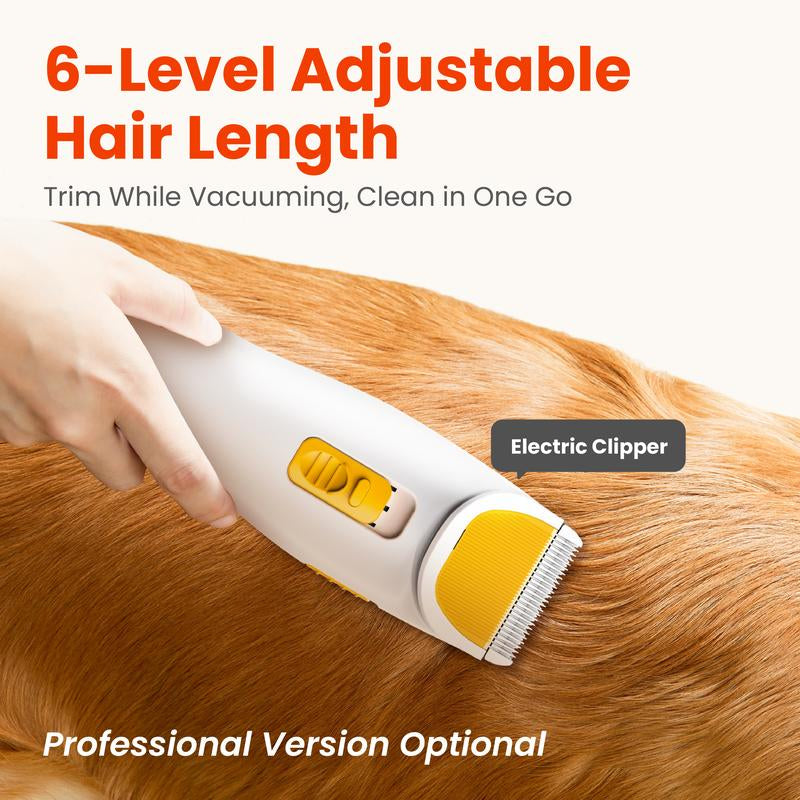 Puppyoo Pet Grooming and Vacuum Cleaner for Dogs and Cats ，12000Pa Vacuum Brush for Shedding Grooming, 1.5L Dust Cup, 4M Power Cord Length, Pet Products, Dog & Cat Hair Vacuum Groomer, Clipper & Hair Remover Roller for Dogs & Cats#Tiktokshopbacktoschool